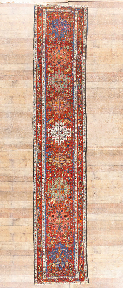 3 x 15 - Red Antique Persian Heriz Rug - 79583