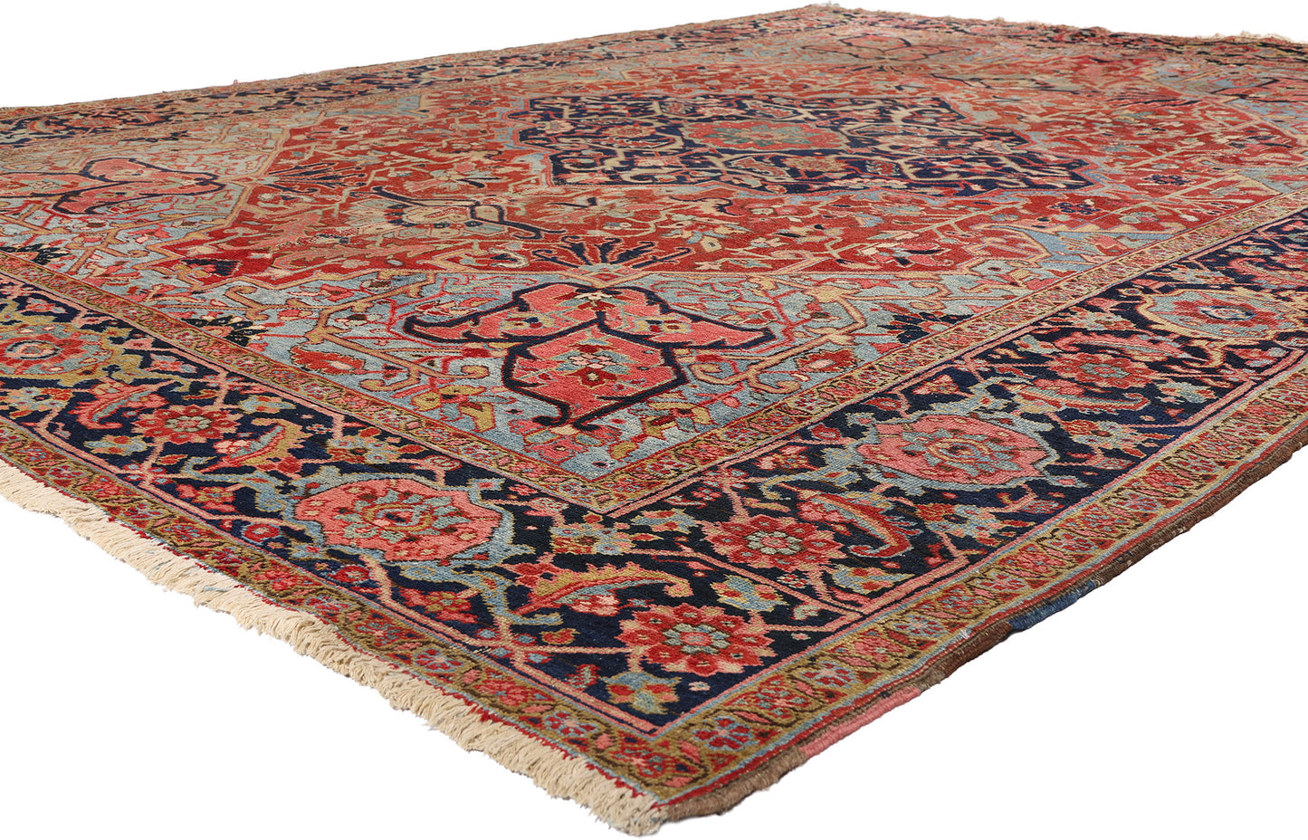 10 x 12 - Red Antique Persian Heriz Rug - 79584