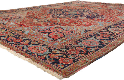 10 x 12 - Red Antique Persian Heriz Rug - 79584
