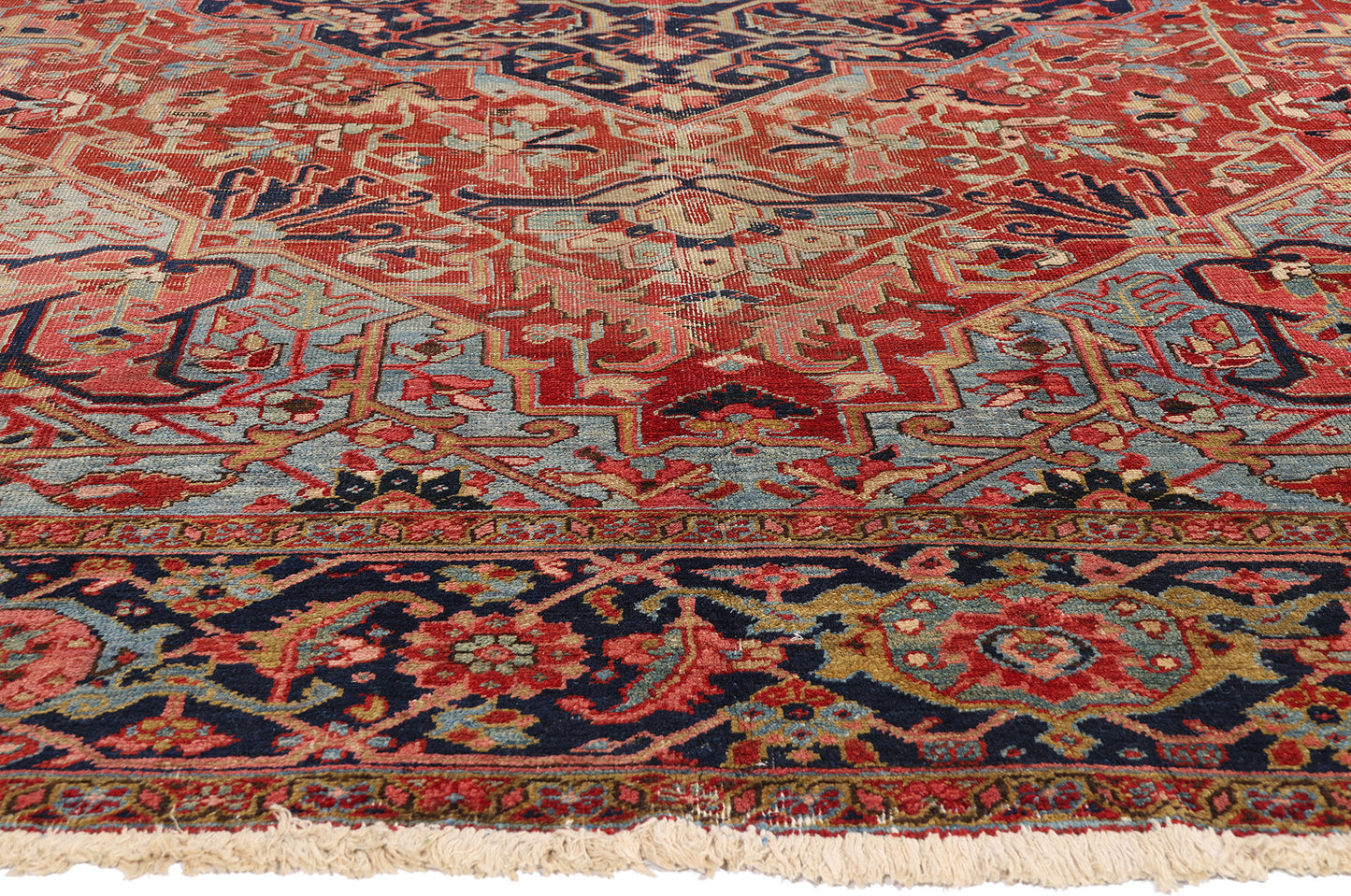 10 x 12 - Red Antique Persian Heriz Rug - 79584