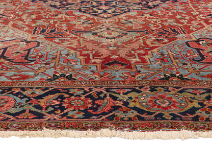 10 x 12 - Red Antique Persian Heriz Rug - 79584