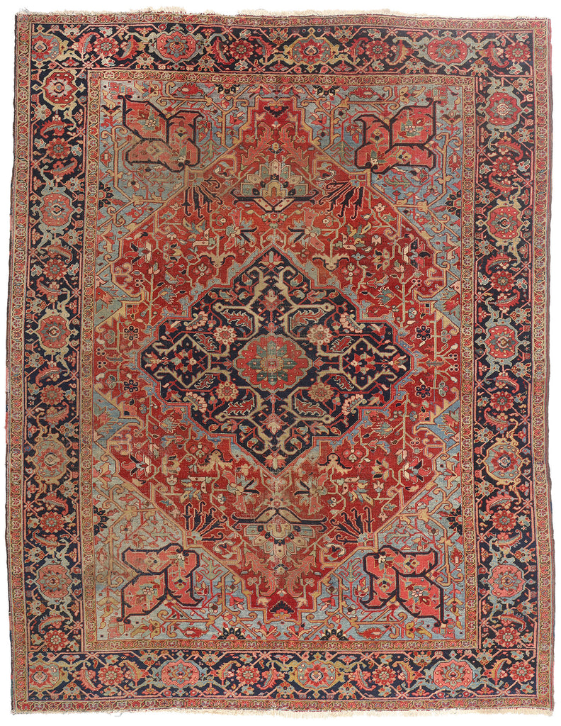 10 x 12 - Red Antique Persian Heriz Rug - 79584