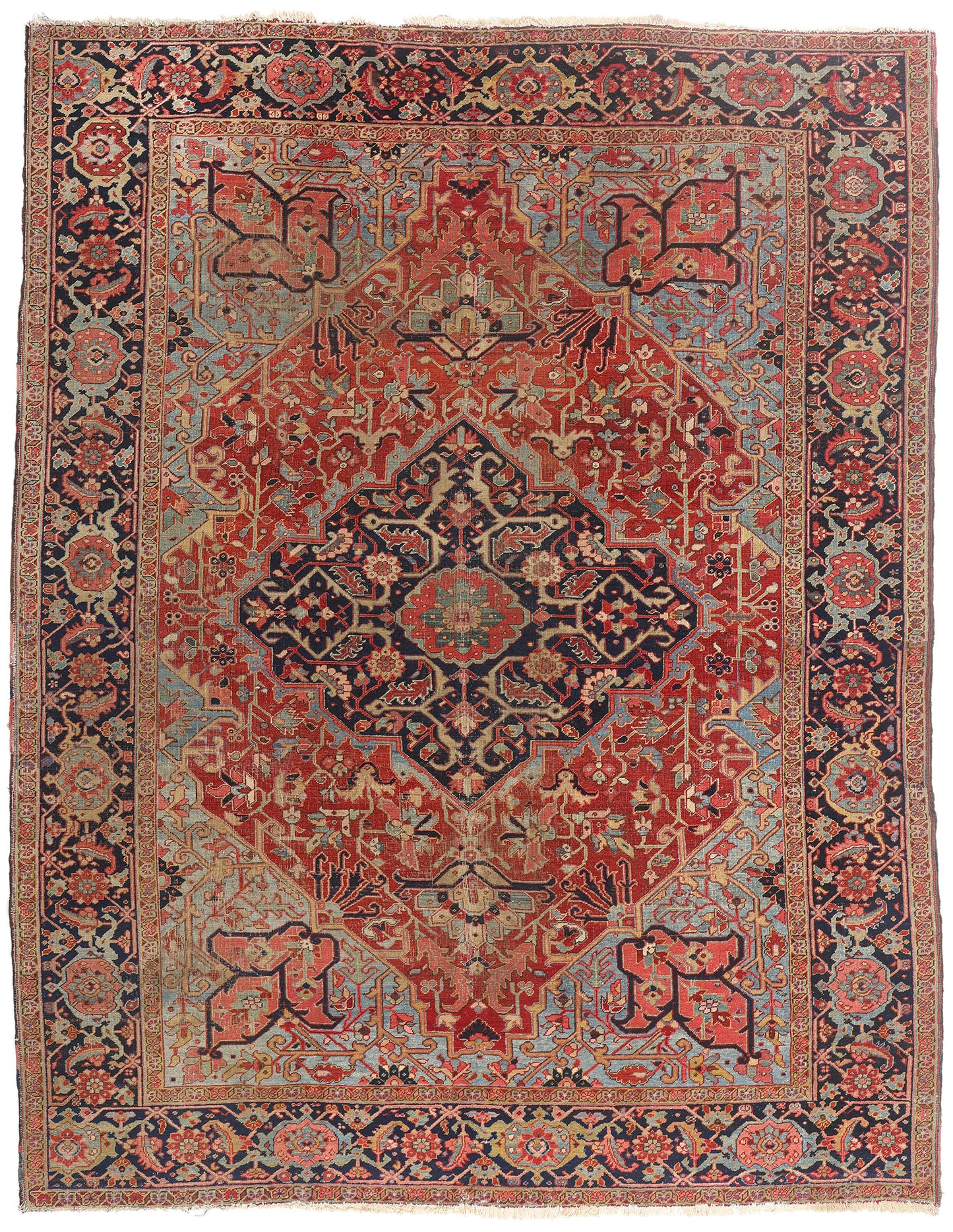 10 x 12 - Red Antique Persian Heriz Rug - 79584