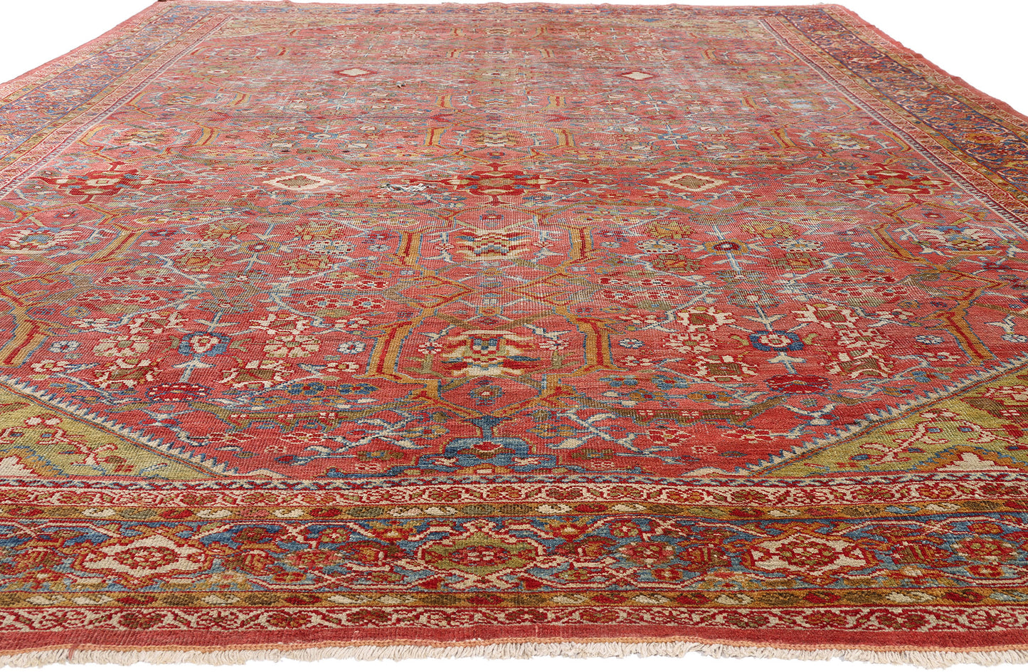 10 x 14 - Red Antique Persian Mahal Rug - 79586