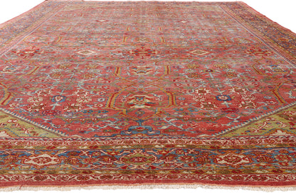 10 x 14 - Red Antique Persian Mahal Rug - 79586