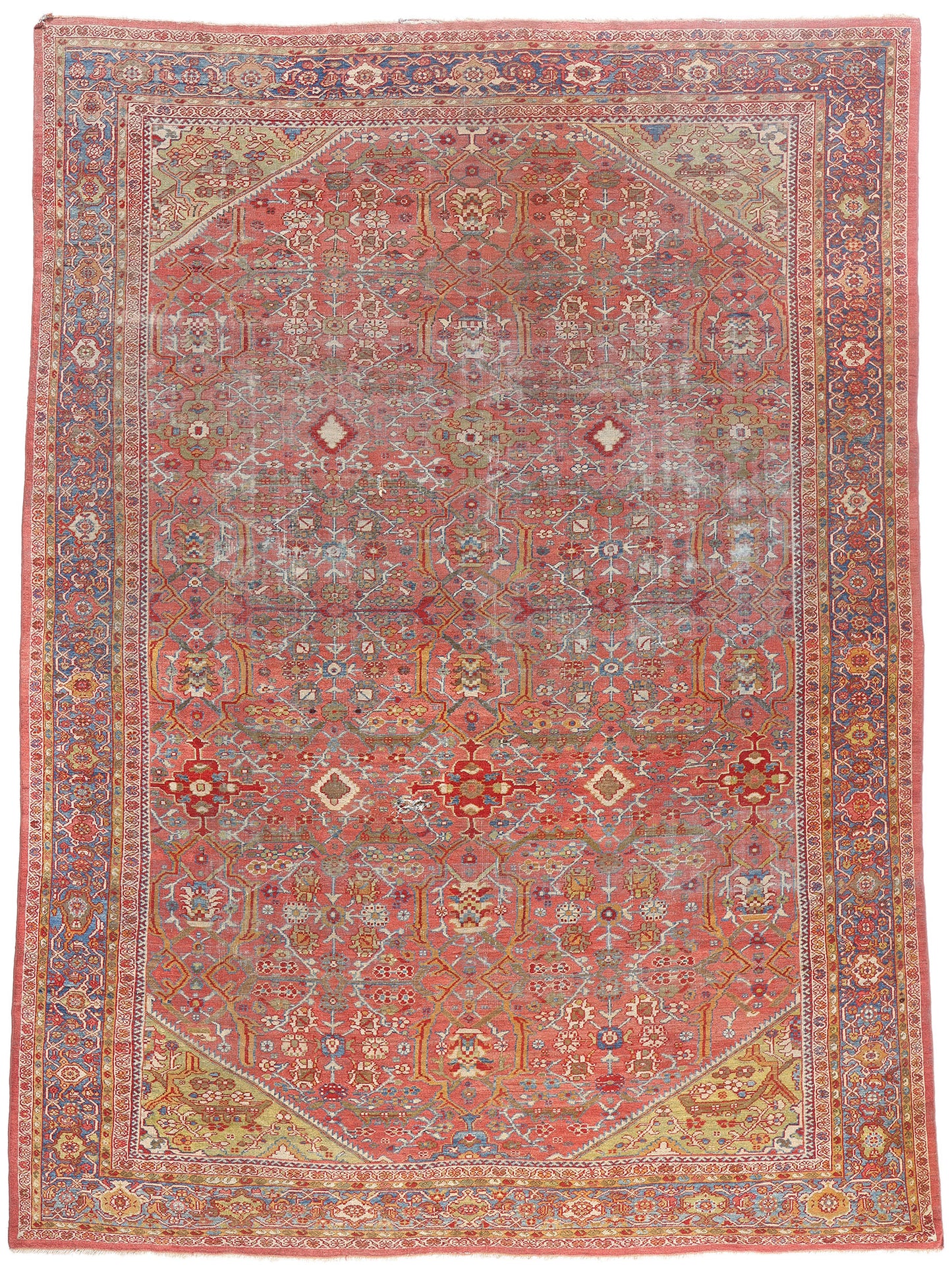 10 x 14 - Red Antique Persian Mahal Rug - 79586