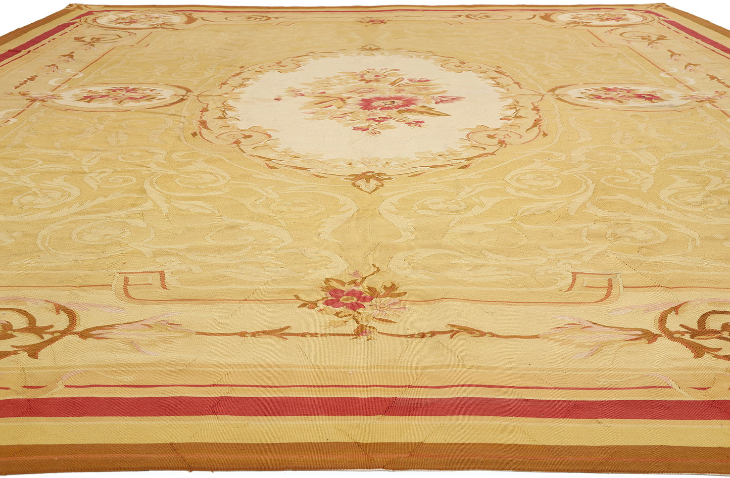 12 x 15 - Gold Vintage Chinese Aubusson Rug - 79589