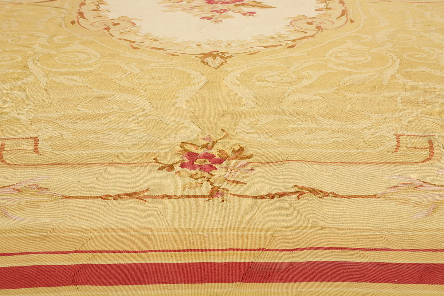 12 x 15 - Gold Vintage Chinese Aubusson Rug - 79589