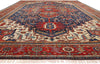 12 x 18 - Navy Blue Antique Persian Serapi Rug - 79590