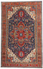 12 x 18 - Navy Blue Antique Persian Serapi Rug - 79590