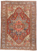 10 x 13 - Red Antique Persian Serapi Rug - 79591