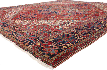 12 x 14 - Red Antique Persian Heriz Rug - 79592