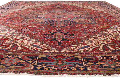 12 x 14 - Red Antique Persian Heriz Rug - 79592