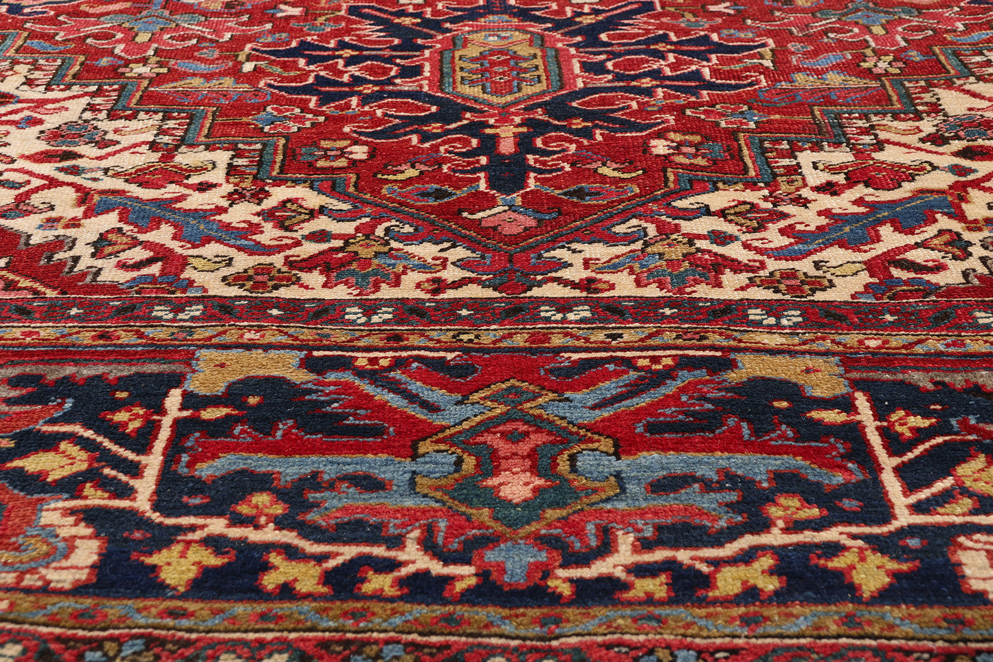 12 x 14 - Red Antique Persian Heriz Rug - 79592