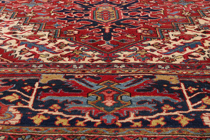 12 x 14 - Red Antique Persian Heriz Rug - 79592