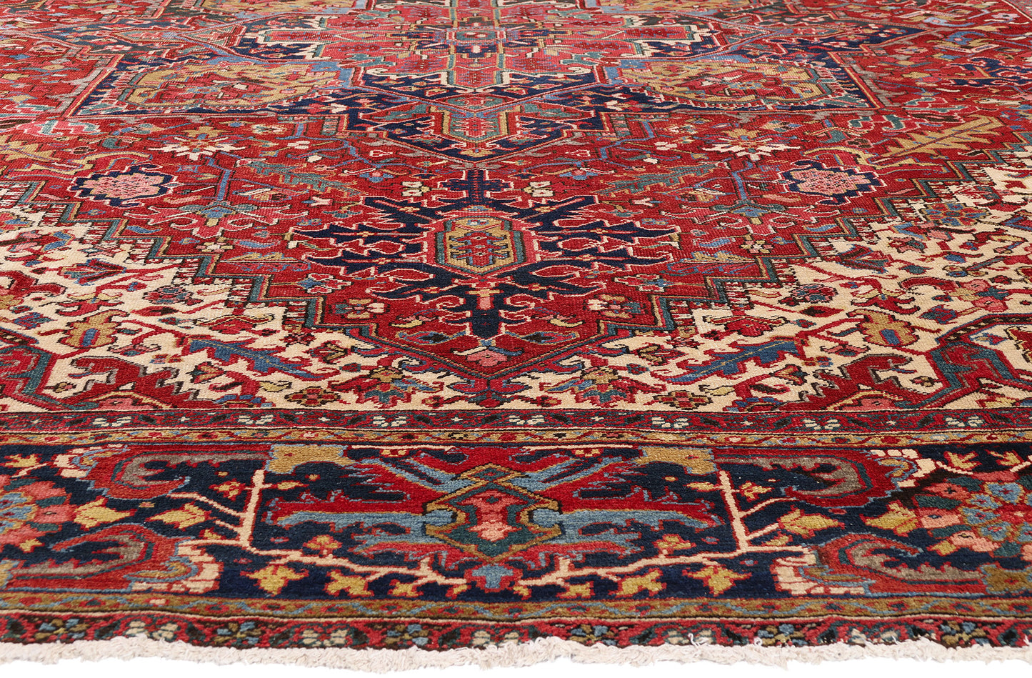 12 x 14 - Red Antique Persian Heriz Rug - 79592