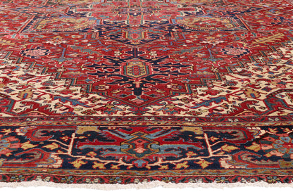 12 x 14 - Red Antique Persian Heriz Rug - 79592