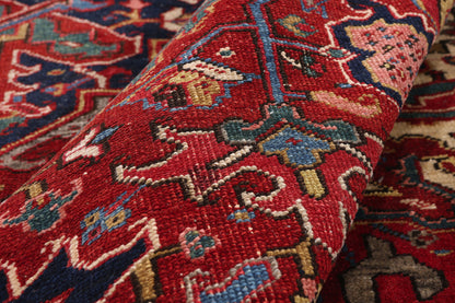 12 x 14 - Red Antique Persian Heriz Rug - 79592