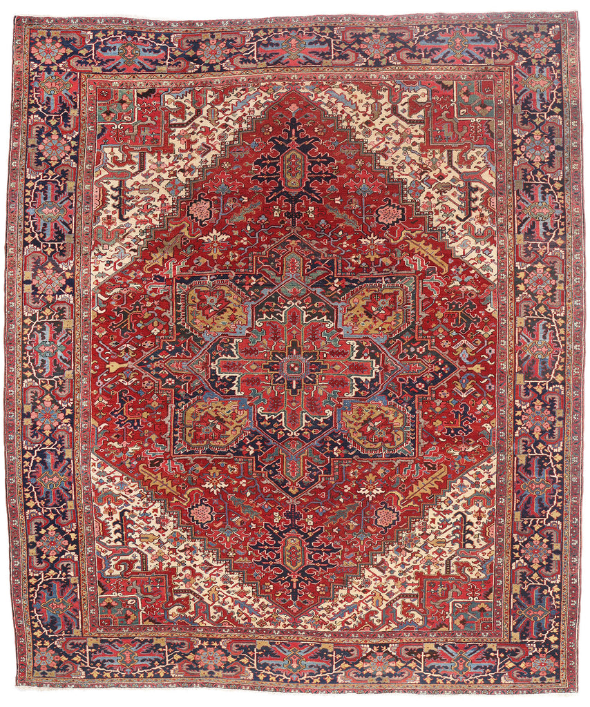 12 x 14 - Red Antique Persian Heriz Rug - 79592