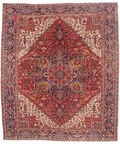 12 x 14 - Red Antique Persian Heriz Rug - 79592