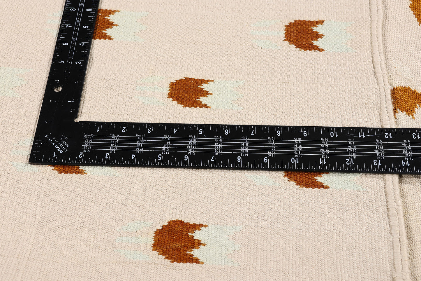 6 x 9 - Beige Vintage Dhurrie Rug - 79594