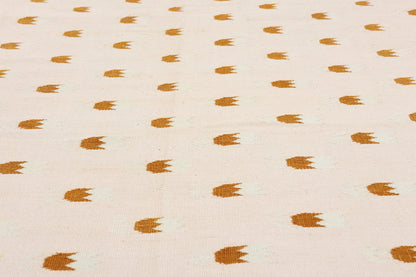 6 x 9 - Beige Vintage Dhurrie Rug - 79594