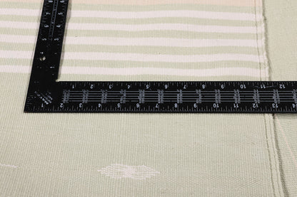 7 x 10 - Green Vintage Dhurrie Rug - 79595