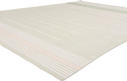 7 x 10 - Green Vintage Dhurrie Rug - 79595