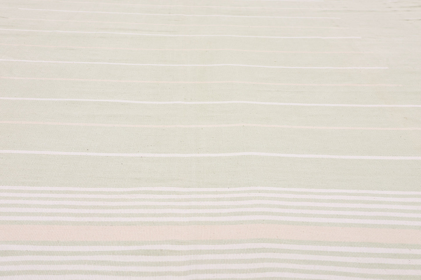 7 x 10 - Green Vintage Dhurrie Rug - 79595
