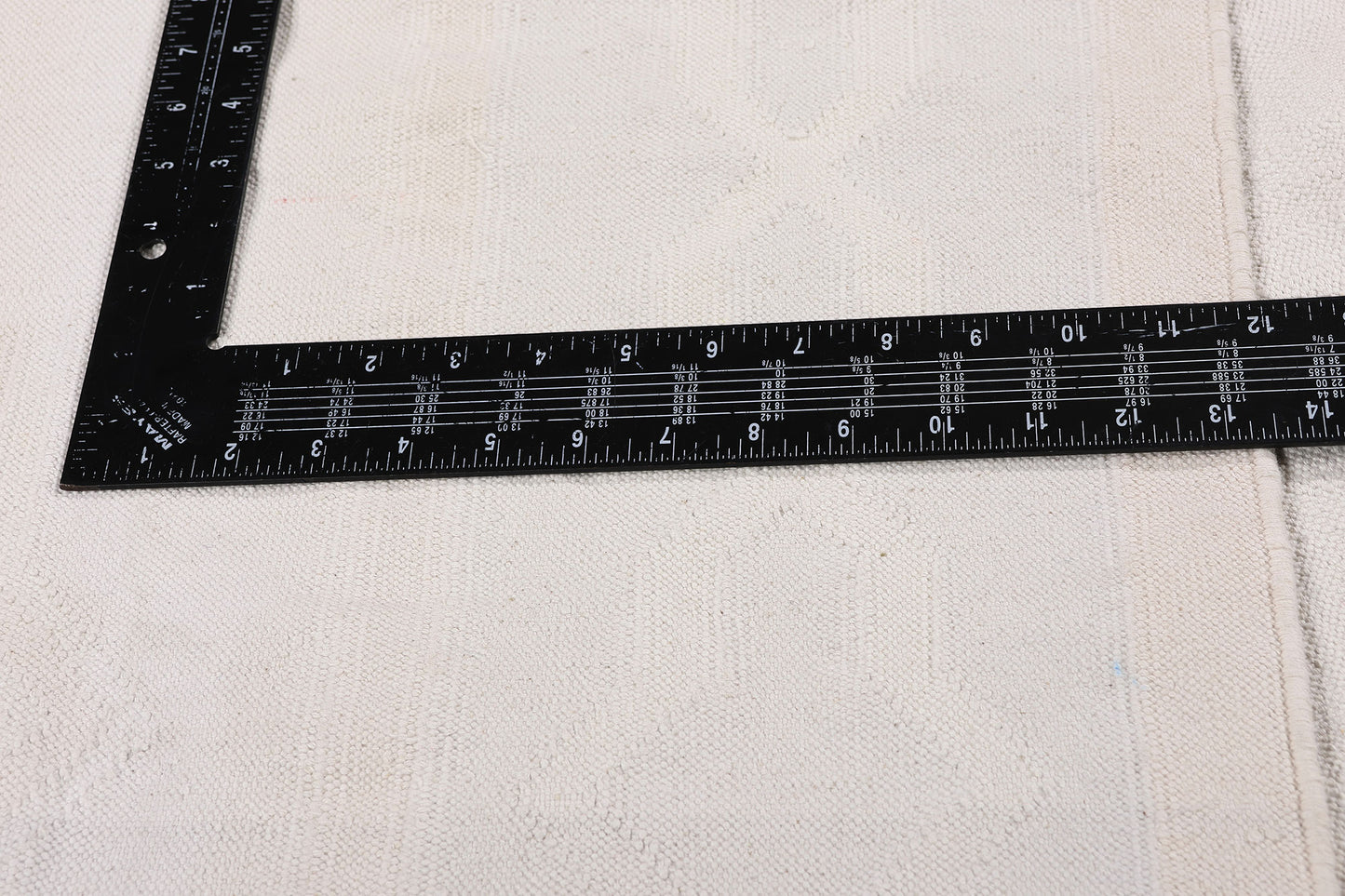 8 x 12 - White Vintage Dhurrie Rug - 79597