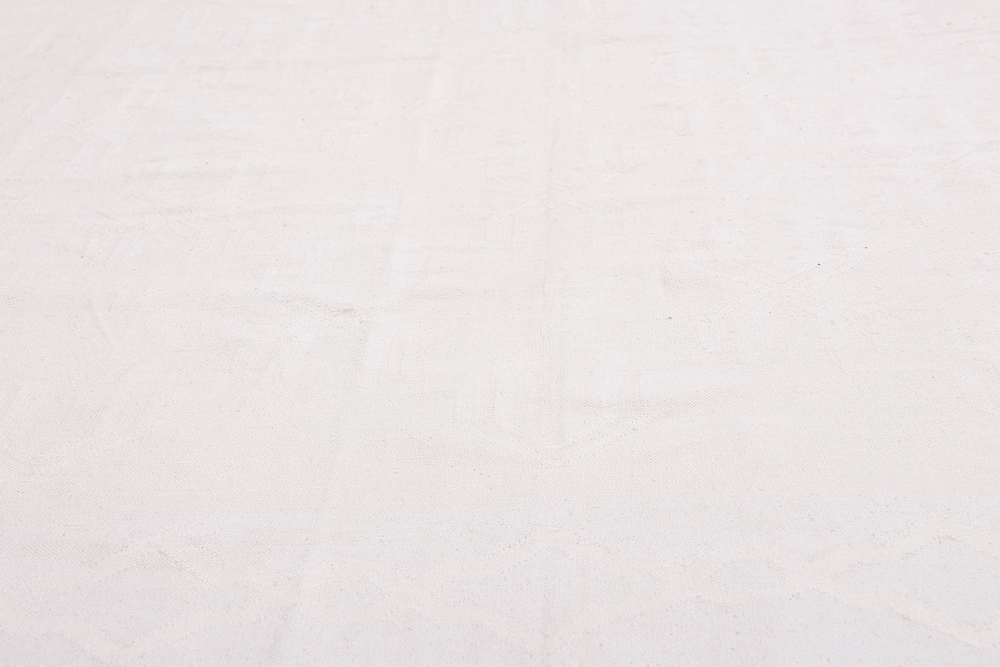 8 x 12 - White Vintage Dhurrie Rug - 79597