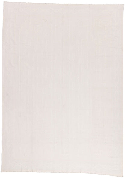 8 x 12 - White Vintage Dhurrie Rug - 79597