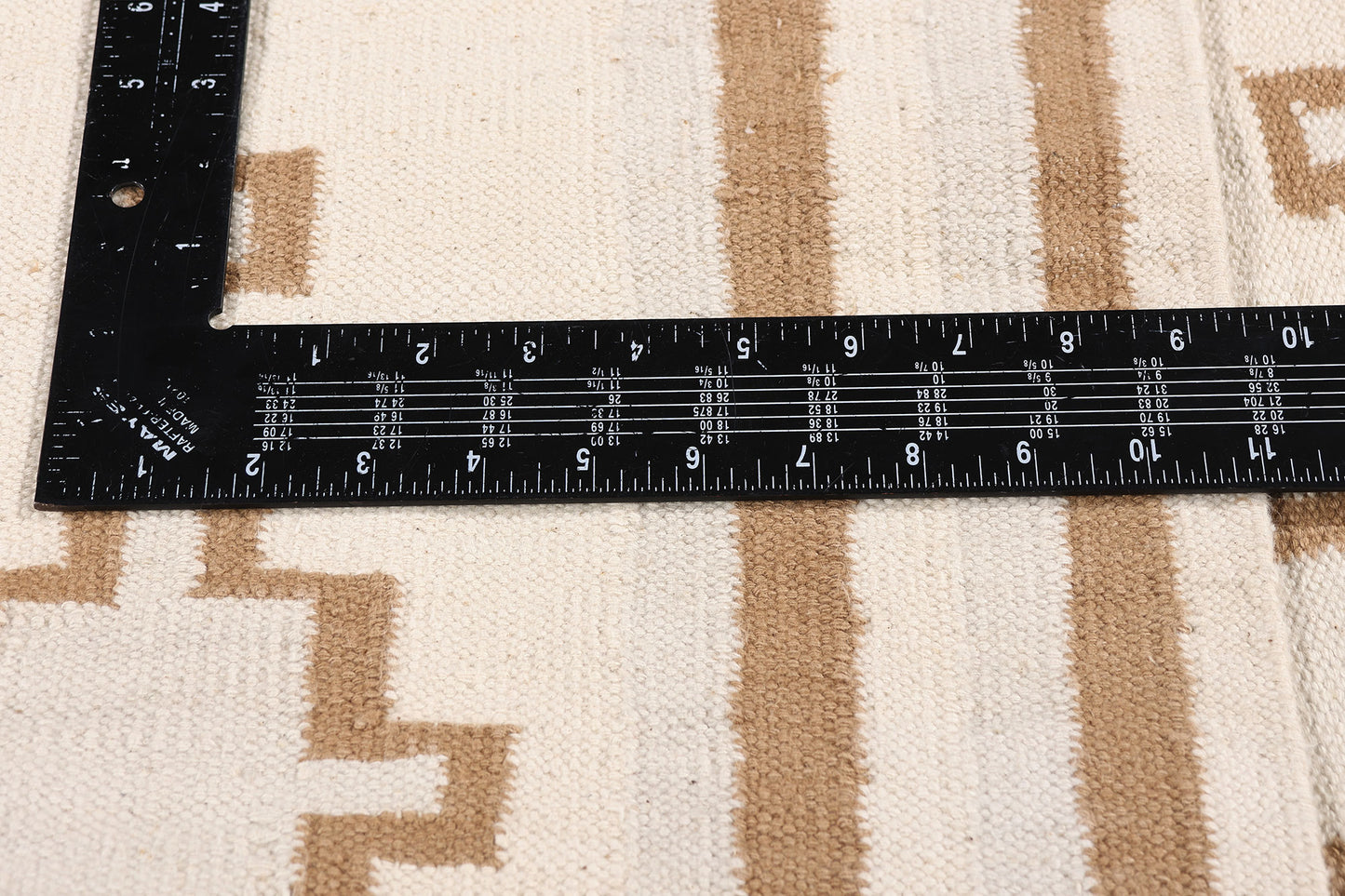 5 x 8 - Ivory Vintage Dhurrie Rug - 79598