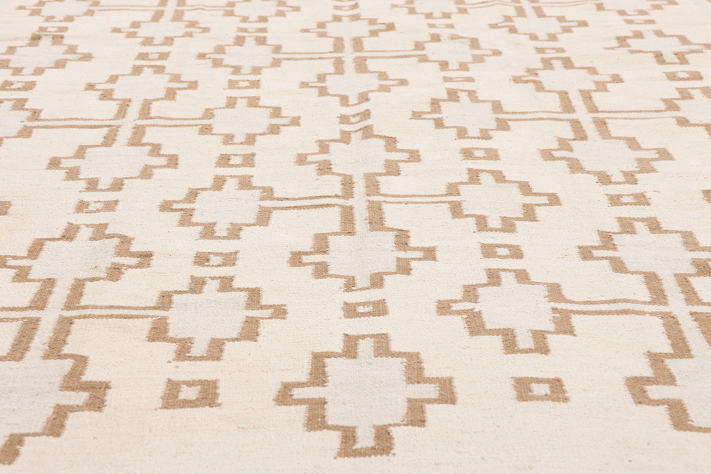 5 x 8 - Ivory Vintage Dhurrie Rug - 79598