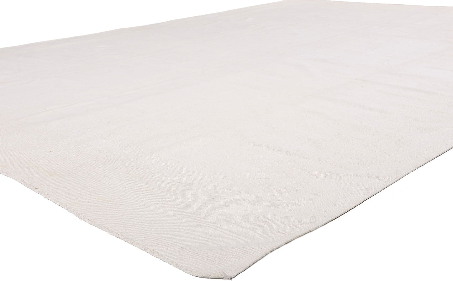 8 x 11 - White Vintage Dhurrie Rug - 79599