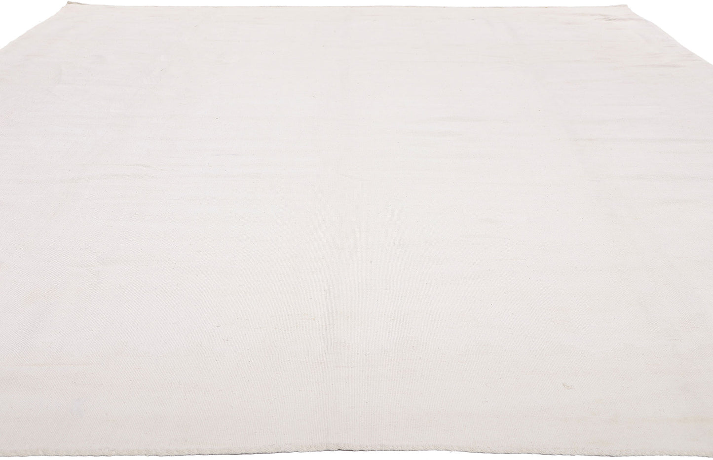 8 x 11 - White Vintage Dhurrie Rug - 79599