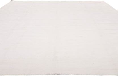 8 x 11 - White Vintage Dhurrie Rug - 79599