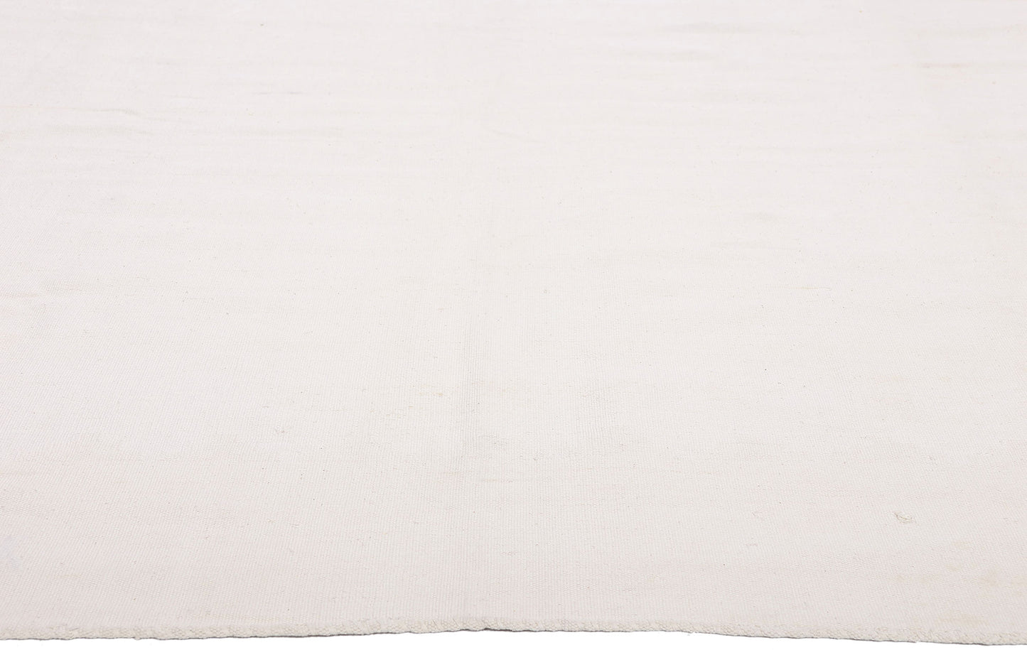 8 x 11 - White Vintage Dhurrie Rug - 79599