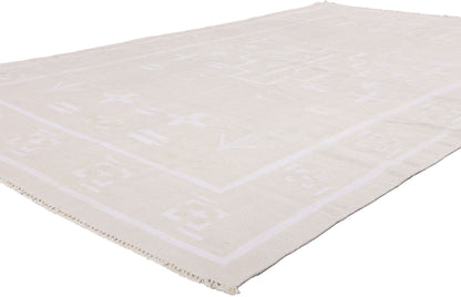 6 x 9 - Beige Vintage Dhurrie Rug - 79600