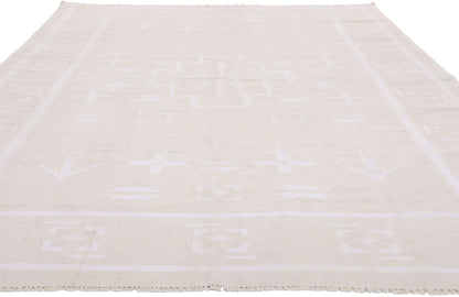 6 x 9 - Beige Vintage Dhurrie Rug - 79600