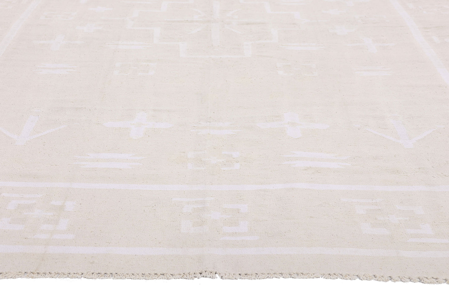 6 x 9 - Beige Vintage Dhurrie Rug - 79600
