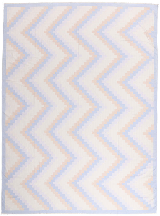 10 x 14 - Multicolor Vintage Dhurrie Rug - 79601