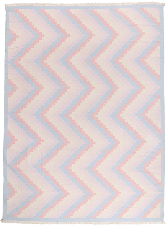 10 x 14 - Multicolor Vintage Dhurrie Rug - 79605