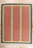 10 x 13 - Red Vintage Dhurrie Rug - 79608