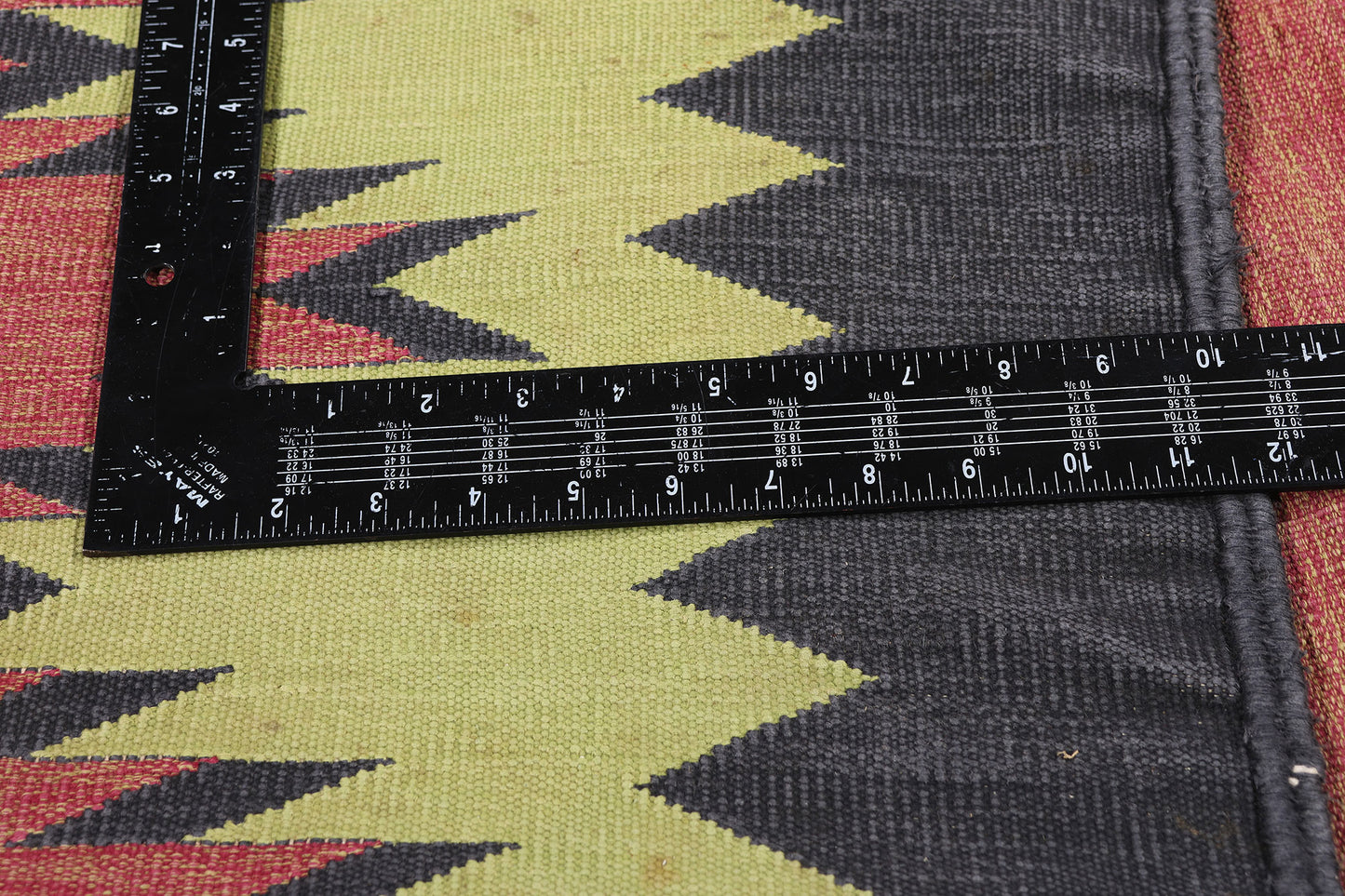 10 x 13 - Red Vintage Dhurrie Rug - 79608