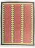 10 x 13 - Red Vintage Dhurrie Rug - 79608