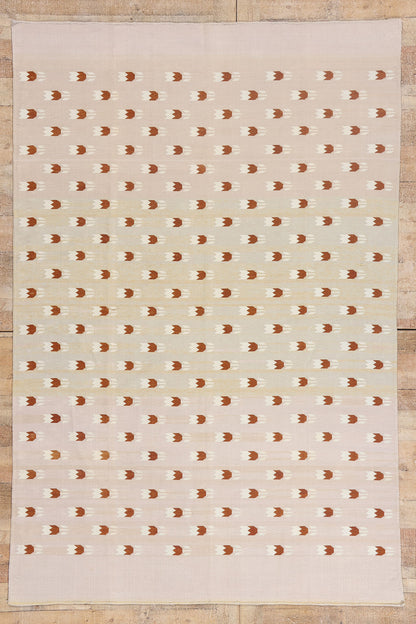 5 x 9 - Beige Vintage Dhurrie Rug - 79611