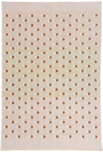 5 x 9 - Beige Vintage Dhurrie Rug - 79611