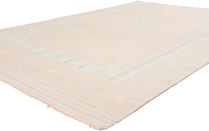 6 x 9 - Beige Vintage Dhurrie Rug - 79612