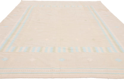 6 x 9 - Beige Vintage Dhurrie Rug - 79612